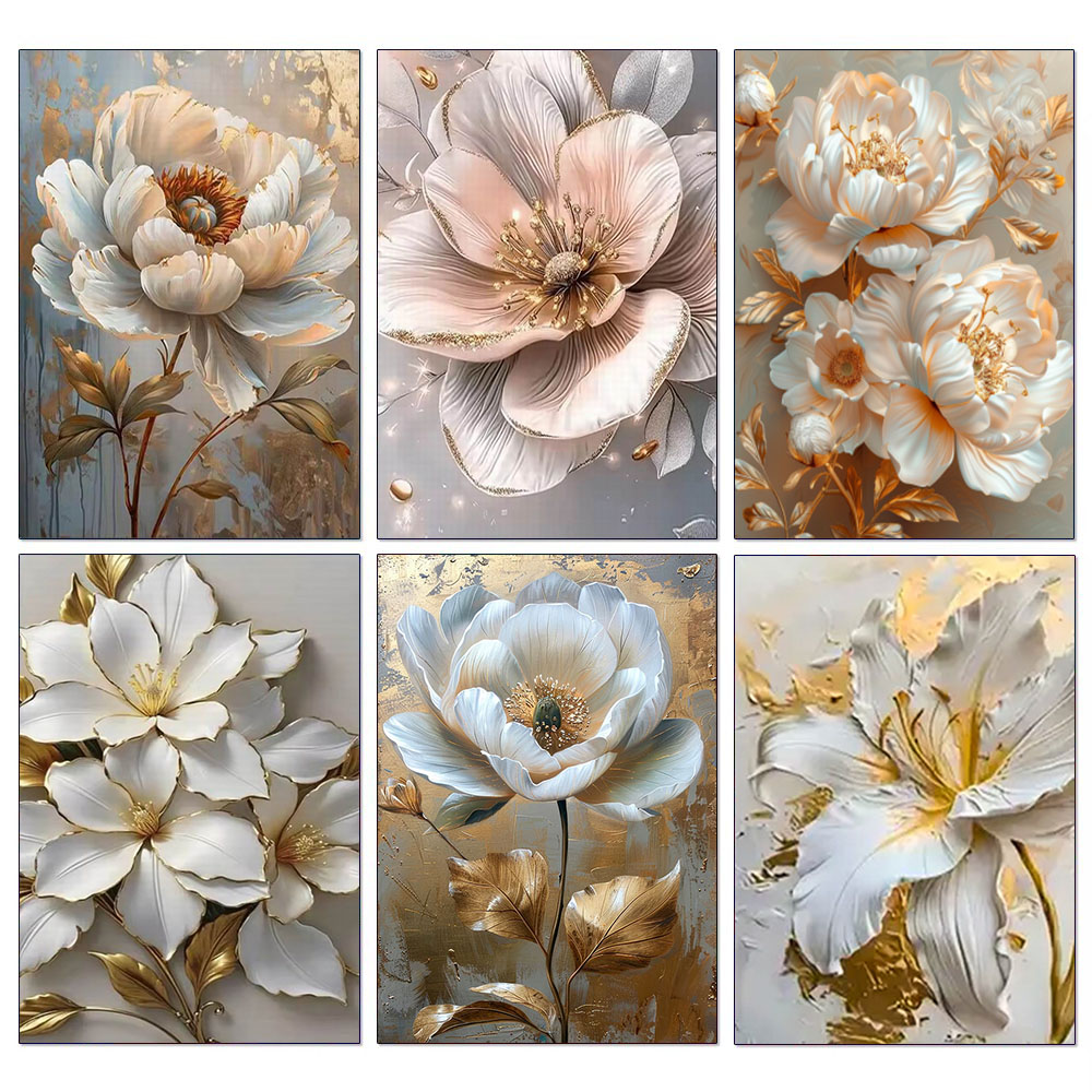 Embroidery Rose - Lukisan Seni Berlian DIY 5D Bunga