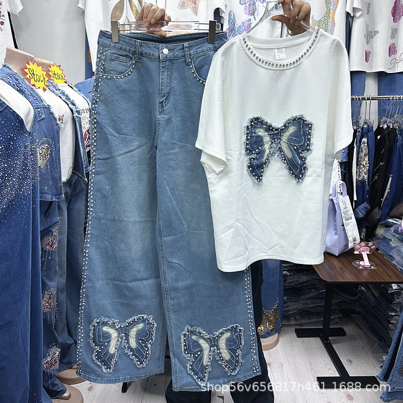 Embroidery Cotton Shirt - Setelan Dua Potong Wanita Musim Semi
