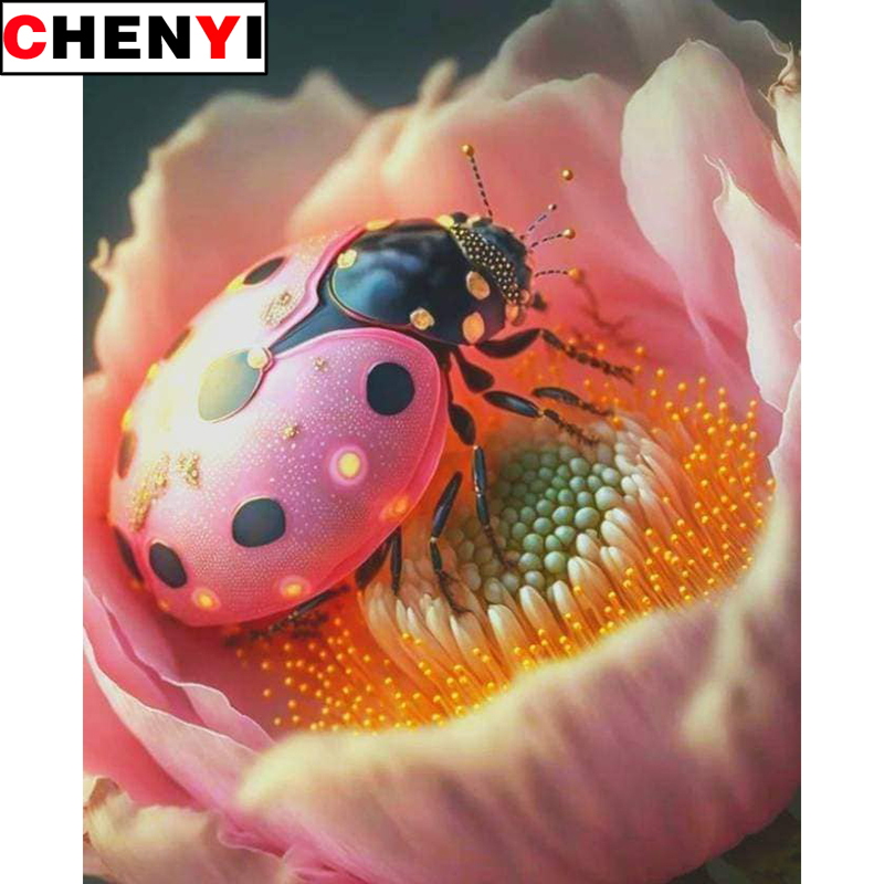 Lukisan berlian 5D bor penuh b - Embroidery Lady Bug ulasan dan harga