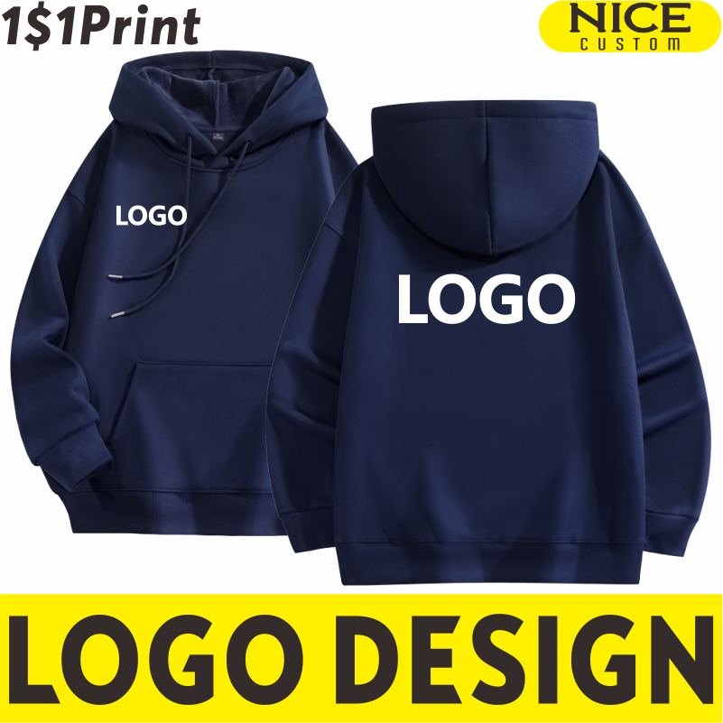 Hoodie hangat beludru musim di - Embroidery Design Logo ulasan dan harga
