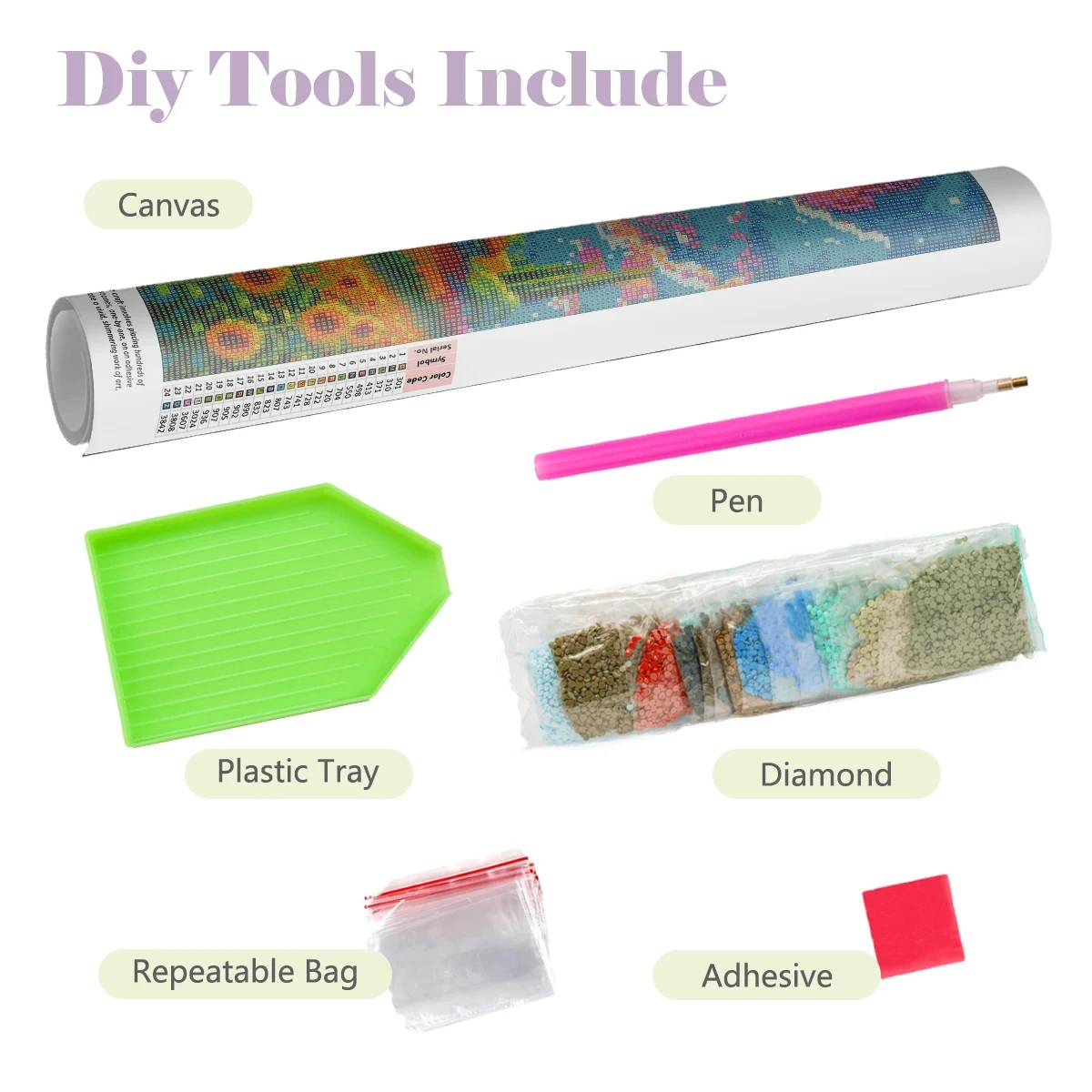 1pc Kit Lukisan Berlian 5D DIY - Embroidery Bali ulasan dan harga