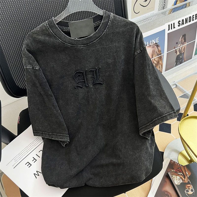 Kaus wanita bordir huruf klasi - Embroidery Cotton Shirt ulasan dan harga