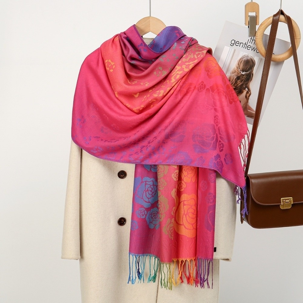 Hijab Scarf Bordir Mawar Retro - Embroidery Rose ulasan dan harga